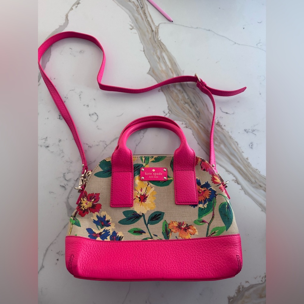 Kate Spade Vibrant Pink Floral Crossbody Bag